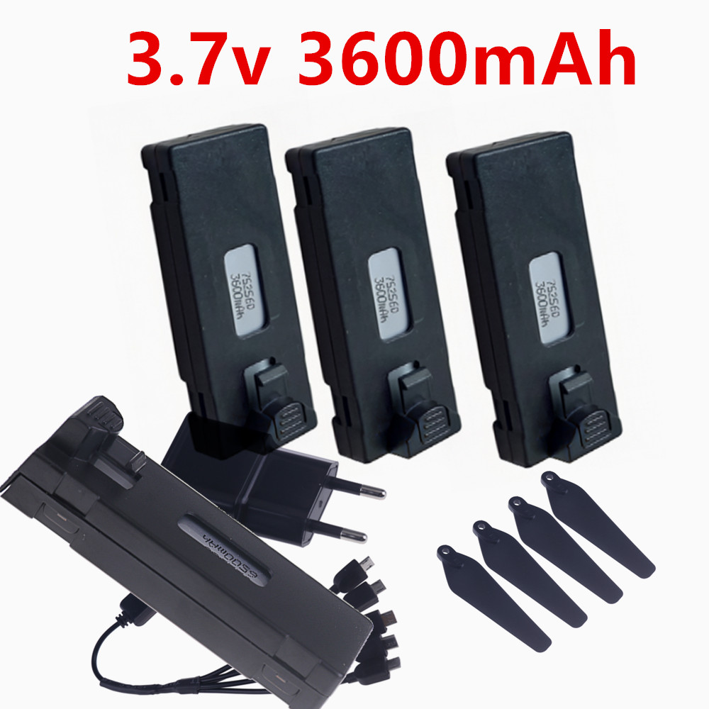Drone Rc S1S - Upgrade 1800mAh 3600mAh 3.7v Drones Batterij
