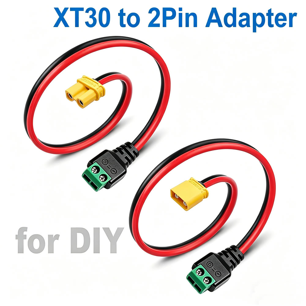 Drone Rc Car Hybrid - XT30 naar 2-pins soldeerloze terminaladapterkabel XT30-connectoren