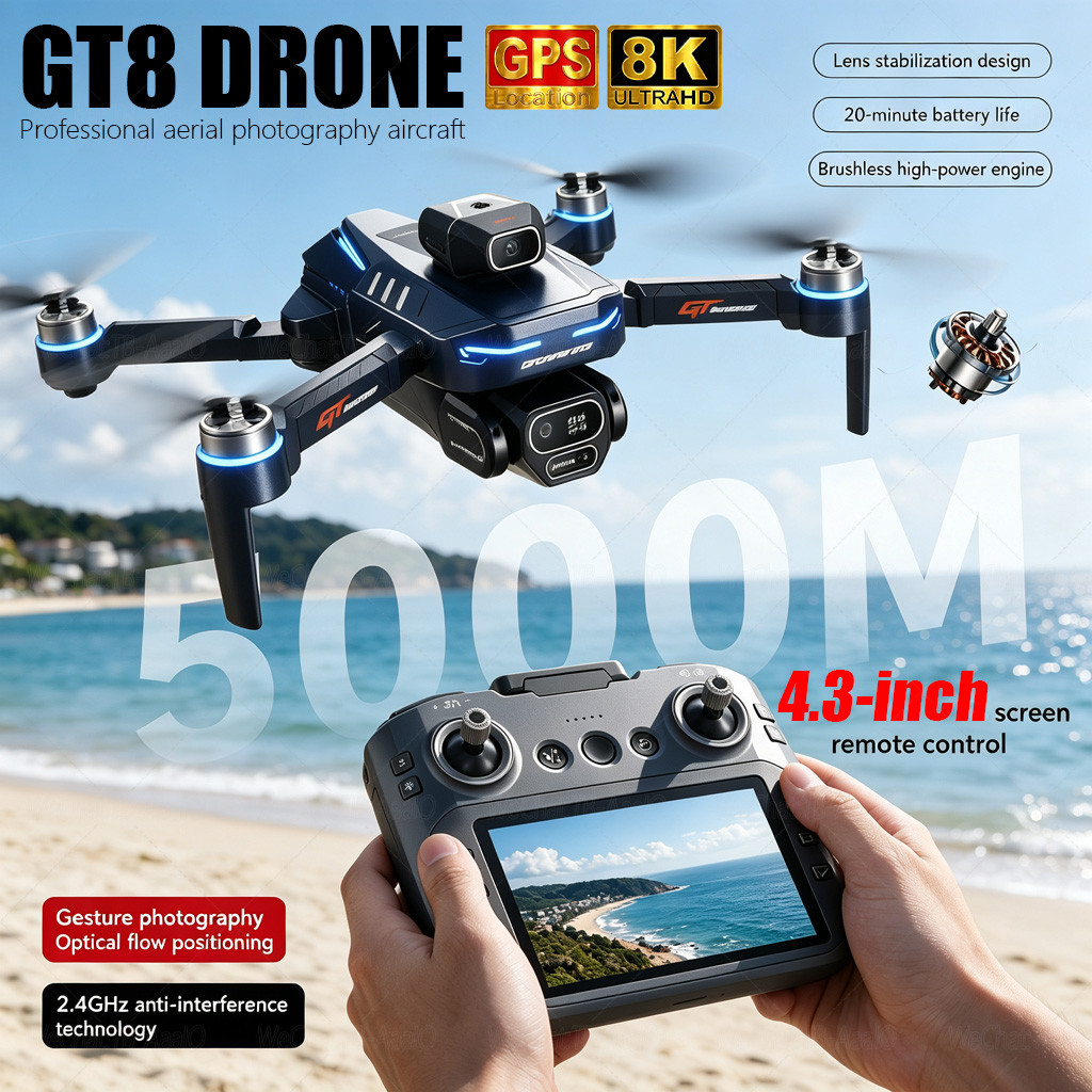 NIEUWE GT8 HD RC Drone 4K Prof - Drone Rc Explorer recensie en prijs