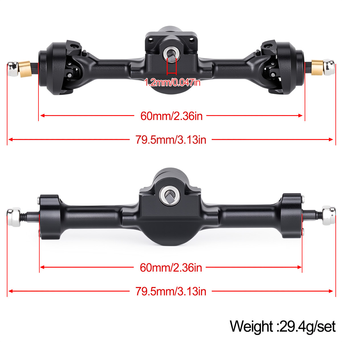 Aluminiumlegering complete voo - Rc Crawler Axle Parts recensie en prijs